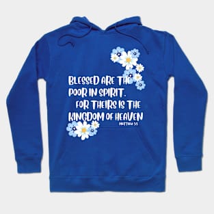 Beatitudes Matthew 5:3 Light Letters Hoodie